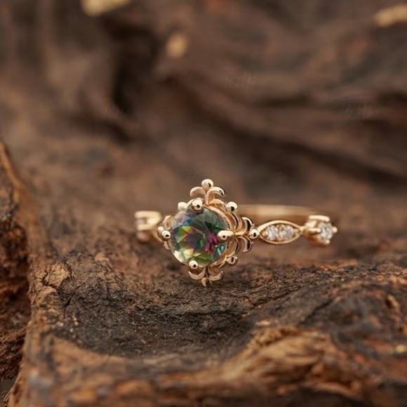 Enchanted Twilight Mystic Topaz Gold Ring - Picture 3 of 6